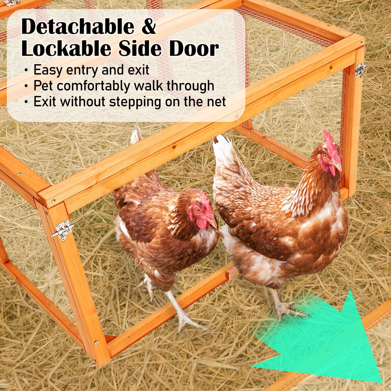 Paw Mate 180 x 90 x 48cm Chicken Coop Run Extension Rabbit Hutch Cage - DogsDomain.com.au