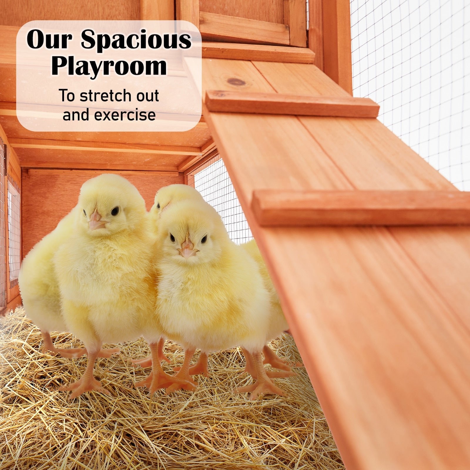 Paw Mate 204 x 45 x 85cm Rabbit Hutch Chicken Coop 2 Storey Large Cage Run - DogsDomain.com.au