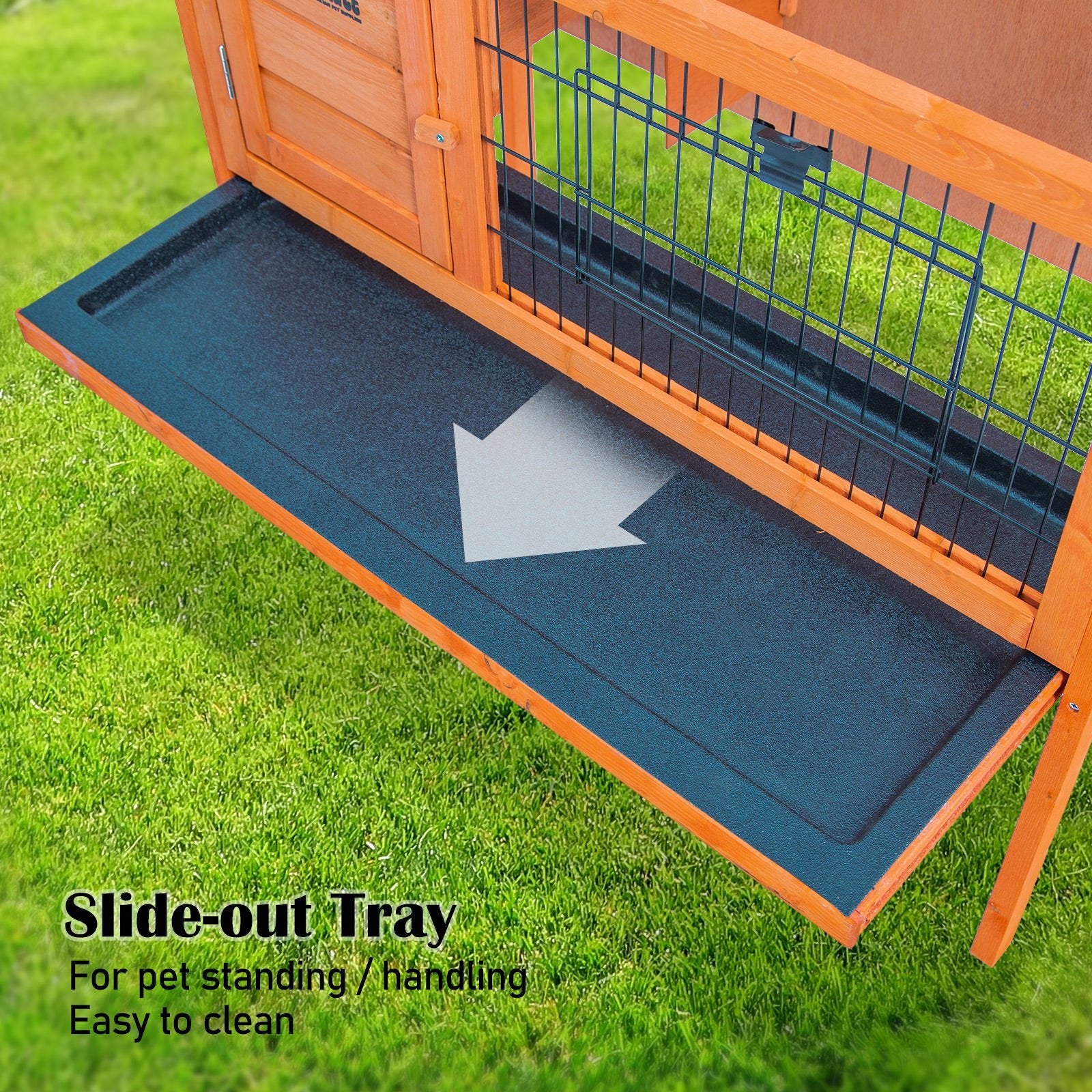 Paw Mate 91 x 45 x 70cm Rabbit Hutch Chicken Coop Free Standing Cage Run - DogsDomain.com.au