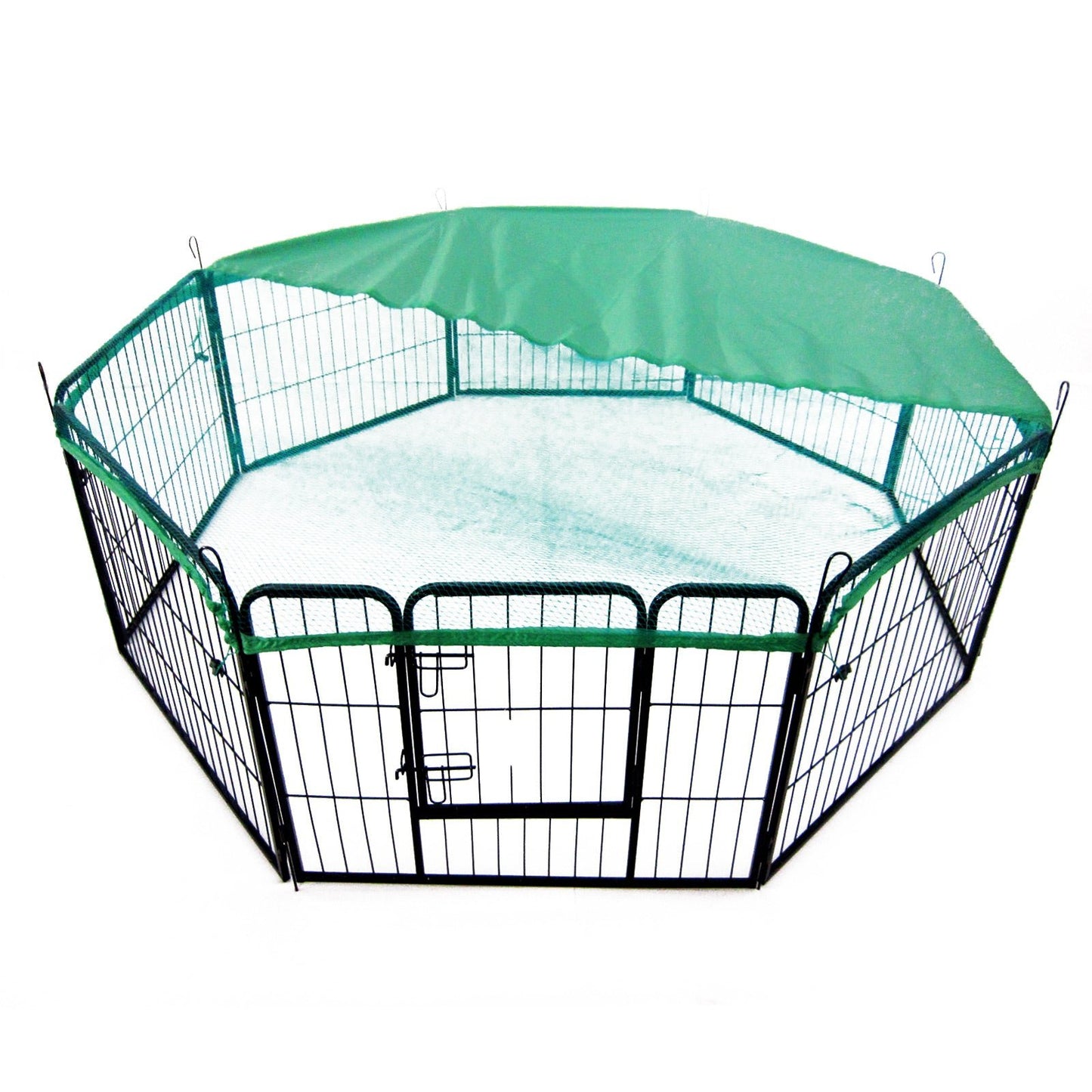 Paw Mate Green Net Cover for Pet Playpen 31in Dog Exercise Enclosure Fence Cage - DogsDomain.com.au