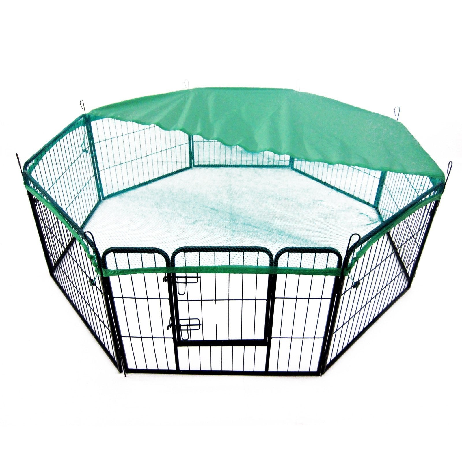 Paw Mate Green Net Cover for Pet Playpen 31in Dog Exercise Enclosure Fence Cage - DogsDomain.com.au
