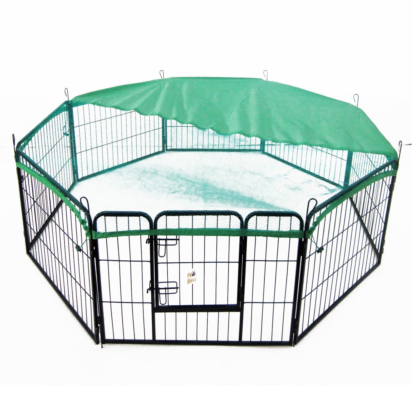 Paw Mate Green Net Cover for Pet Playpen 31in Dog Exercise Enclosure Fence Cage - DogsDomain.com.au