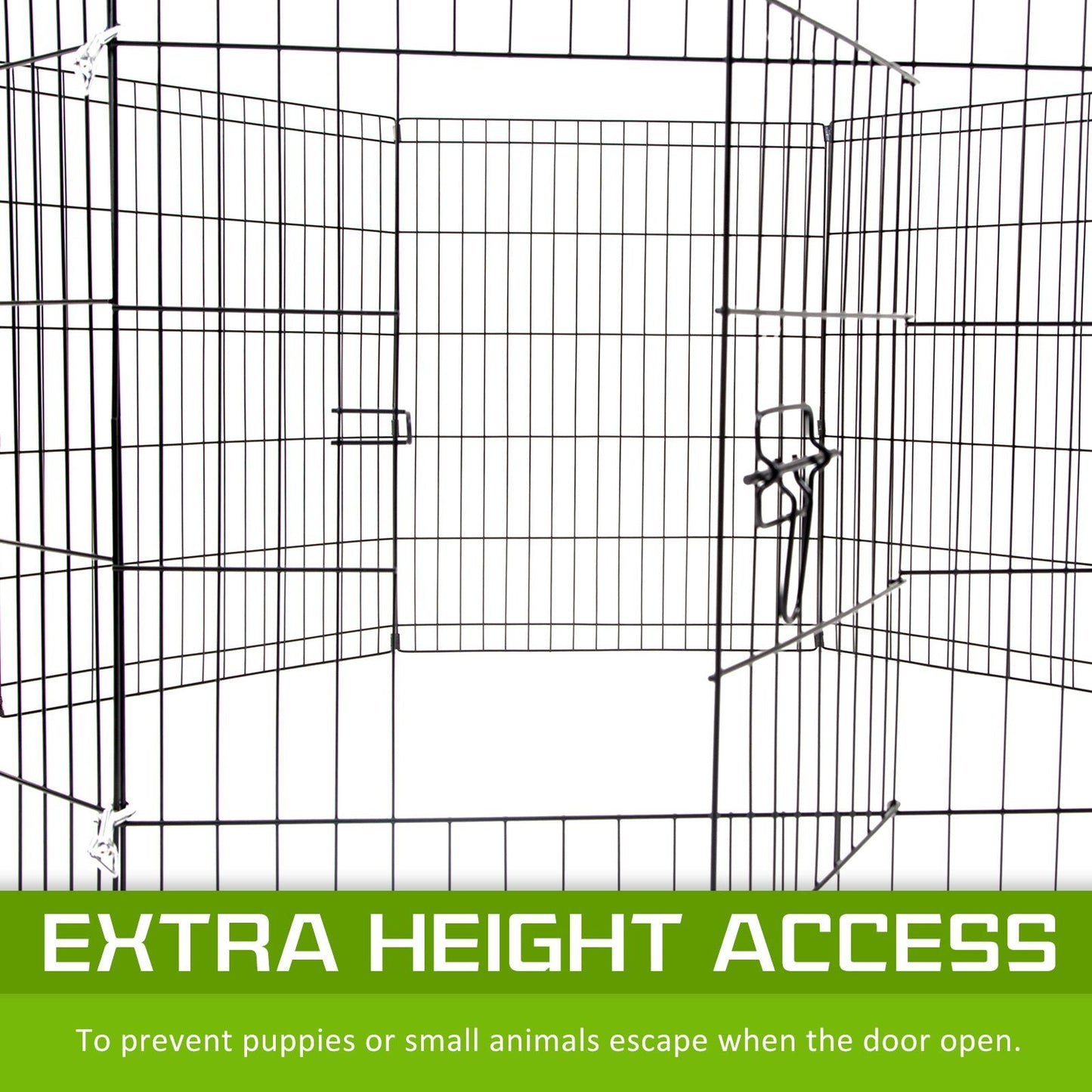 Paw Mate Pet Playpen 8 Panel 36in Foldable Dog Exercise Enclosure Fence Cage - DogsDomain.com.au