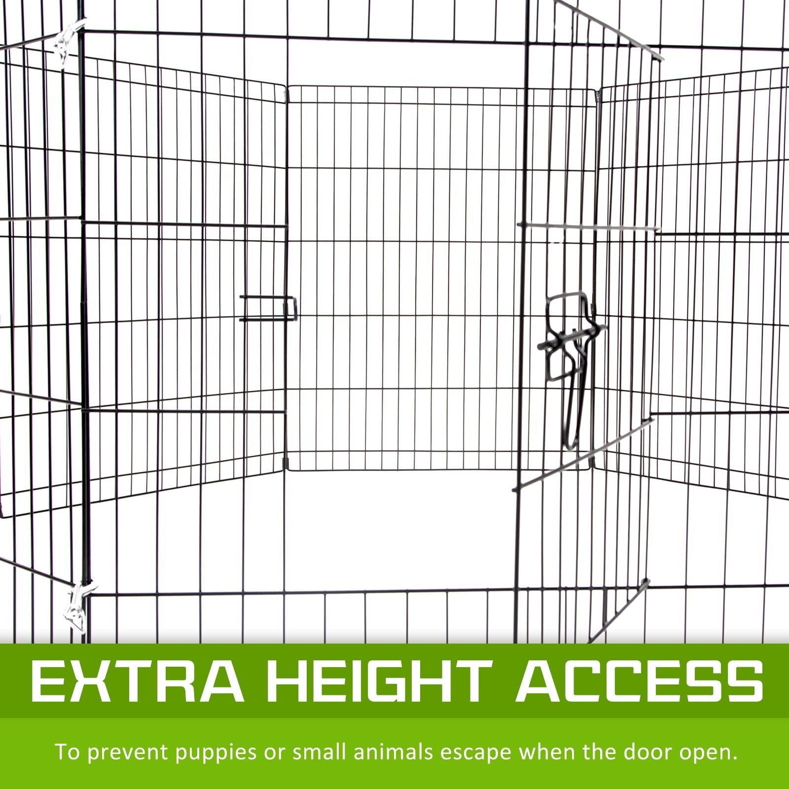 Paw Mate Pet Playpen 8 Panel 36in Foldable Dog Exercise Enclosure Fence Cage - DogsDomain.com.au