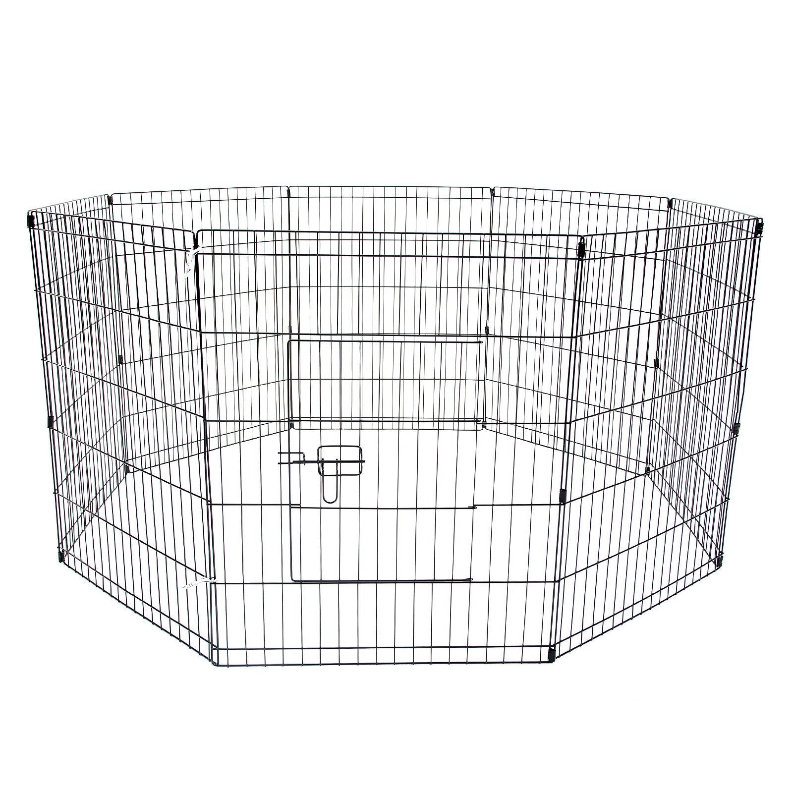 Paw Mate Pet Playpen 8 Panel 36in Foldable Dog Exercise Enclosure Fence Cage - DogsDomain.com.au