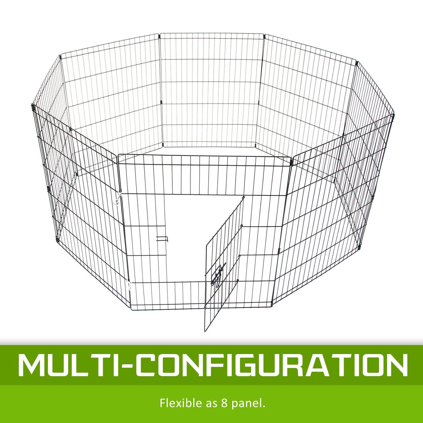 Paw Mate Pet Playpen 8 Panel 36in Foldable Dog Exercise Enclosure Fence Cage - DogsDomain.com.au