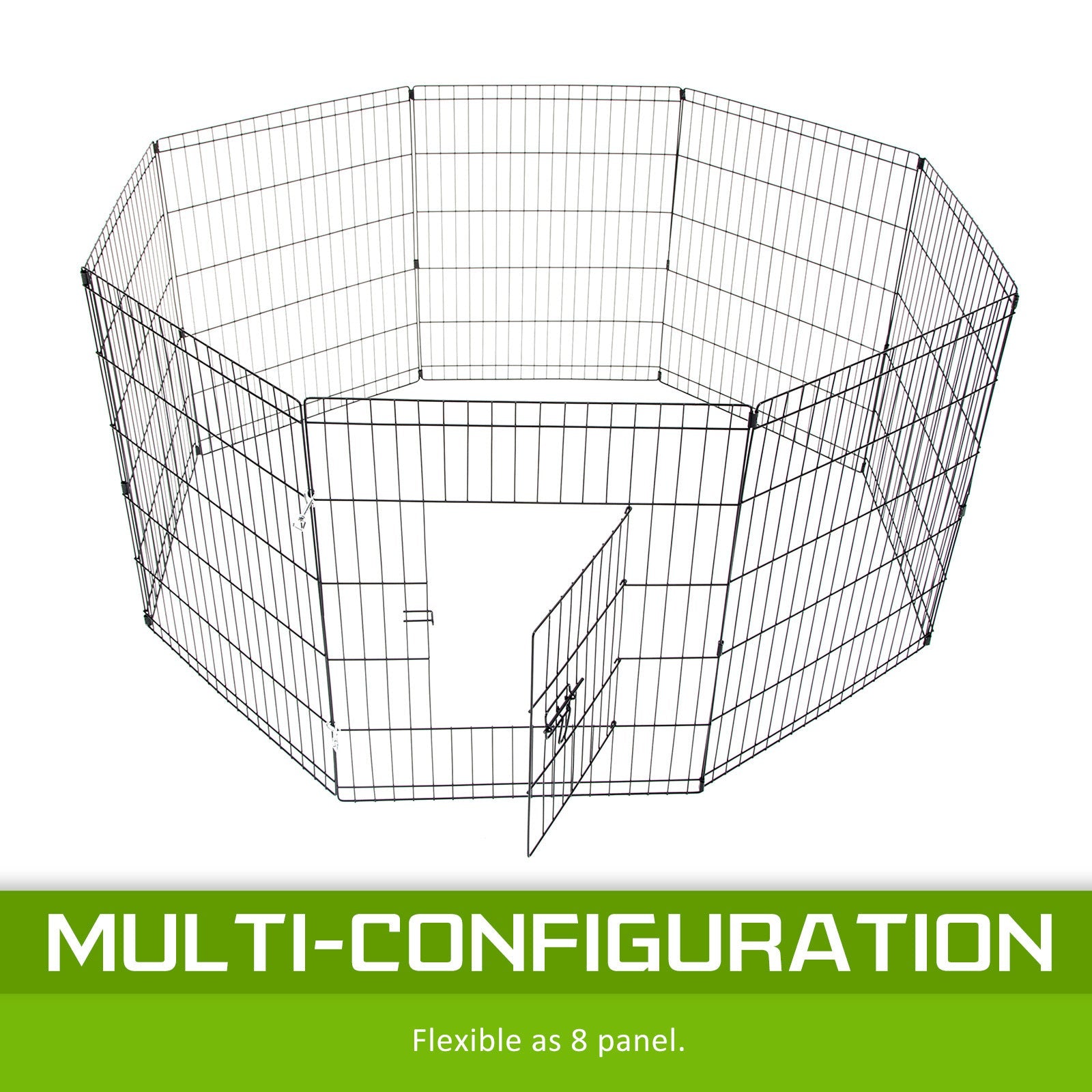 Paw Mate Pet Playpen 8 Panel 36in Foldable Dog Exercise Enclosure Fence Cage - DogsDomain.com.au