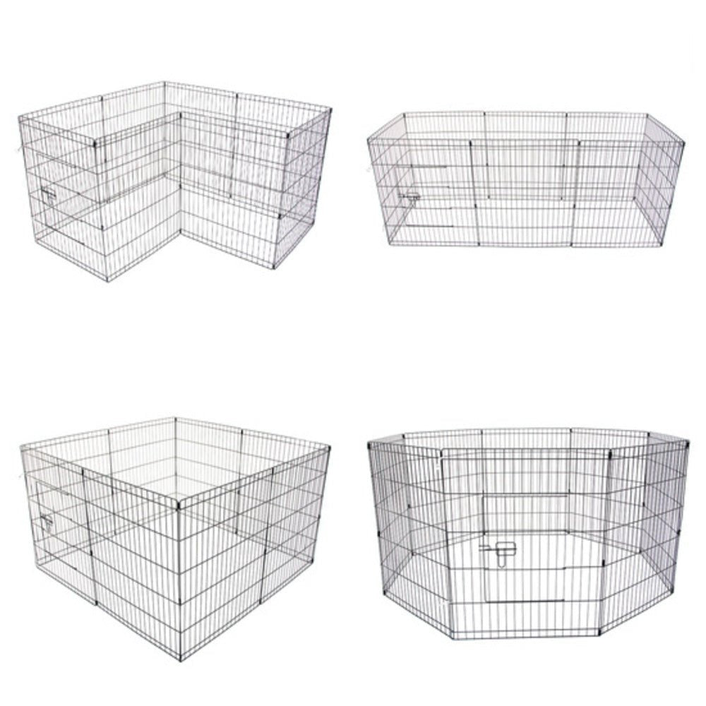 Paw Mate Pet Playpen 8 Panel 36in Foldable Dog Exercise Enclosure Fence Cage - DogsDomain.com.au