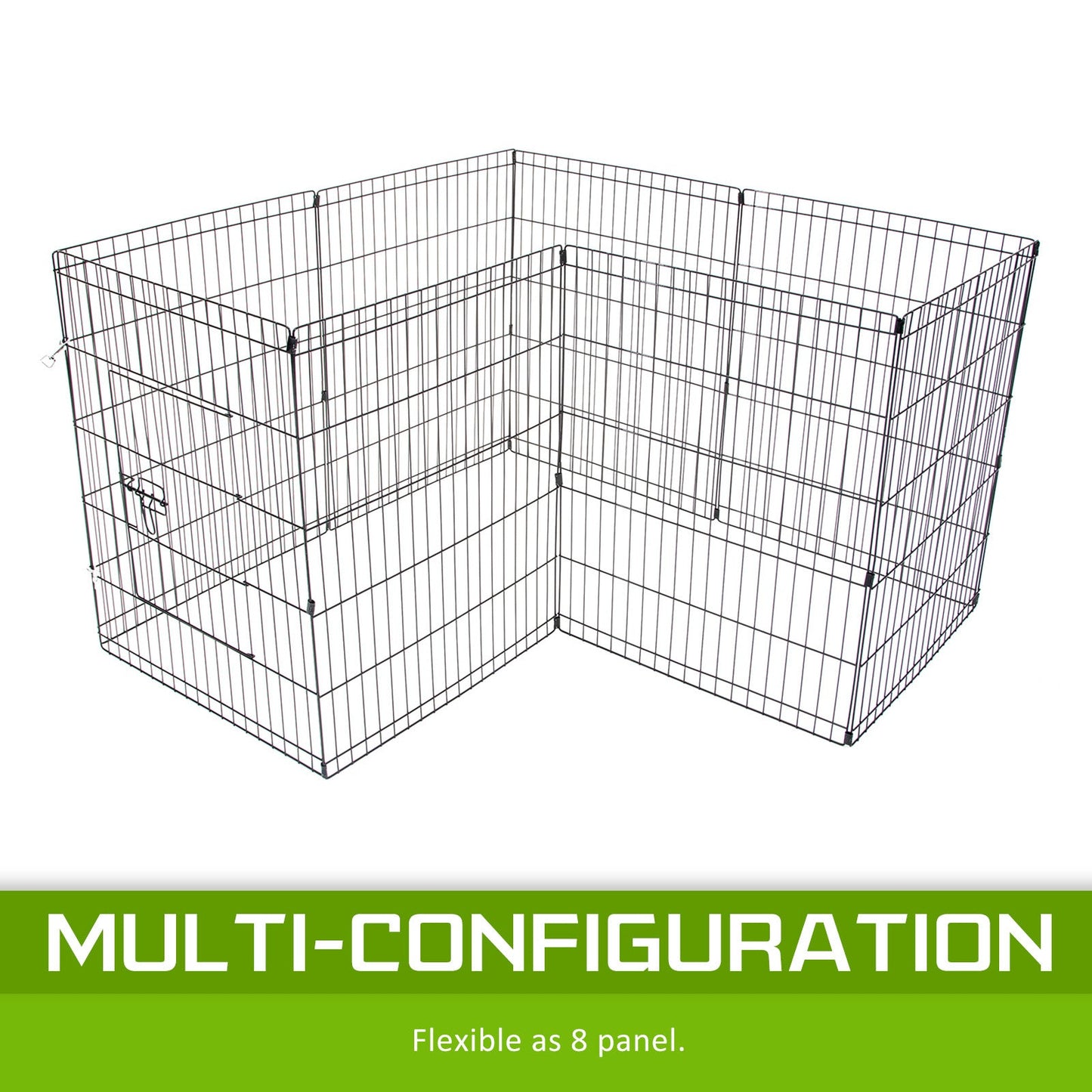 Paw Mate Pet Playpen 8 Panel 36in Foldable Dog Exercise Enclosure Fence Cage - DogsDomain.com.au