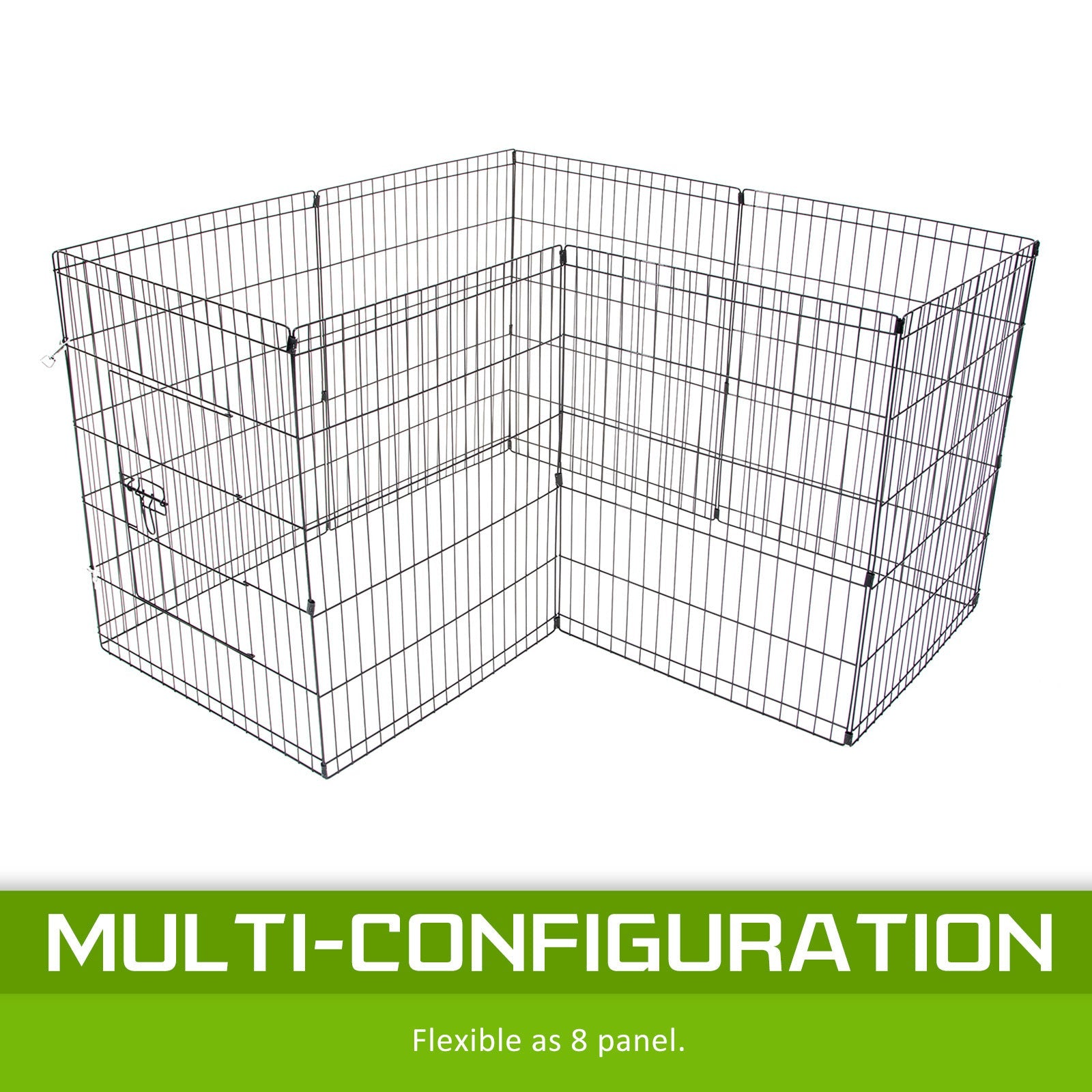 Paw Mate Pet Playpen 8 Panel 36in Foldable Dog Exercise Enclosure Fence Cage - DogsDomain.com.au