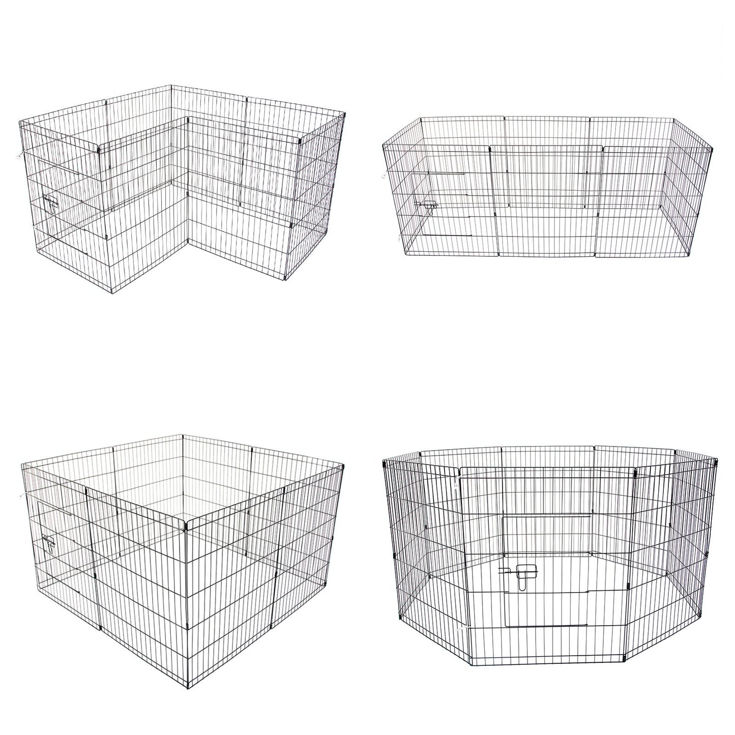 Paw Mate Pet Playpen 8 Panel 42in Foldable Dog Exercise Enclosure Fence Cage - DogsDomain.com.au