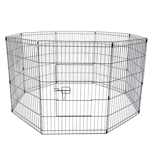 Paw Mate Pet Playpen 8 Panel 42in Foldable Dog Exercise Enclosure Fence Cage - DogsDomain.com.au