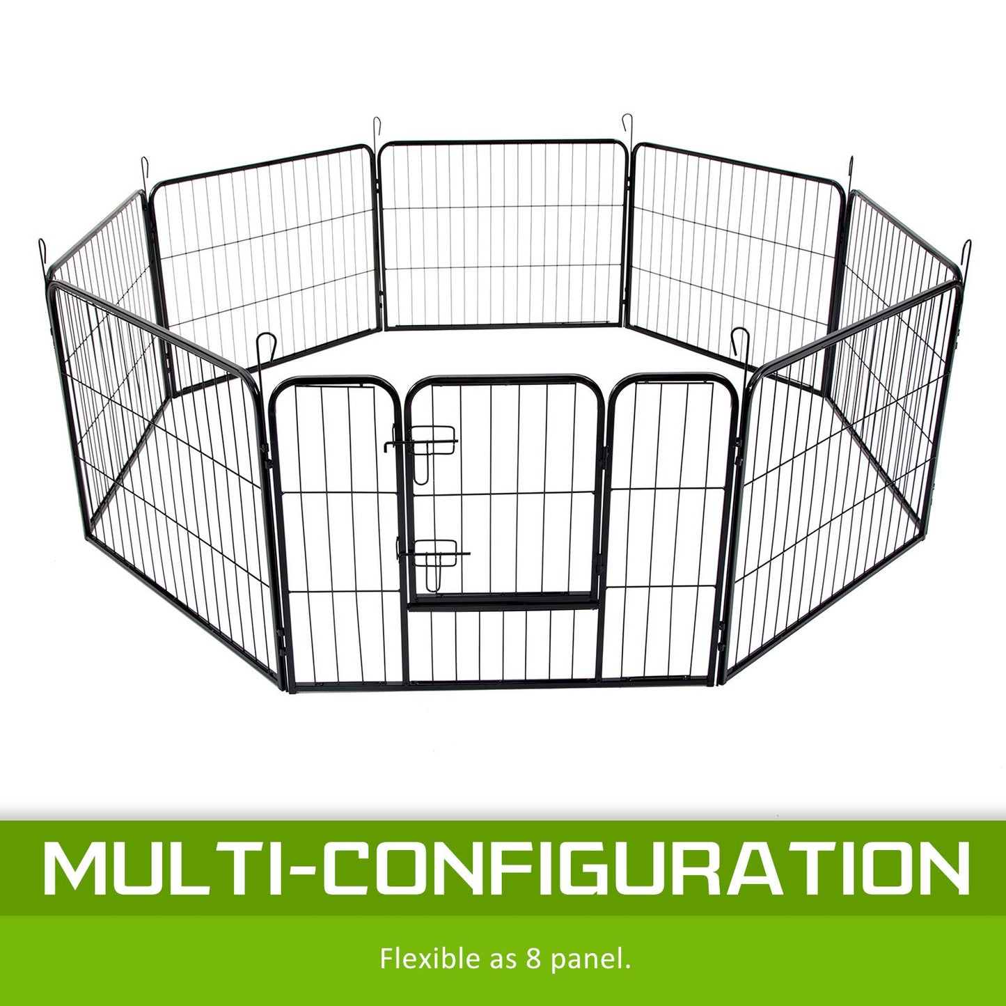 Paw Mate Pet Playpen Heavy Duty 31in 8 Panel Foldable Dog Exercise Enclosure Fence Cage - DogsDomain.com.au