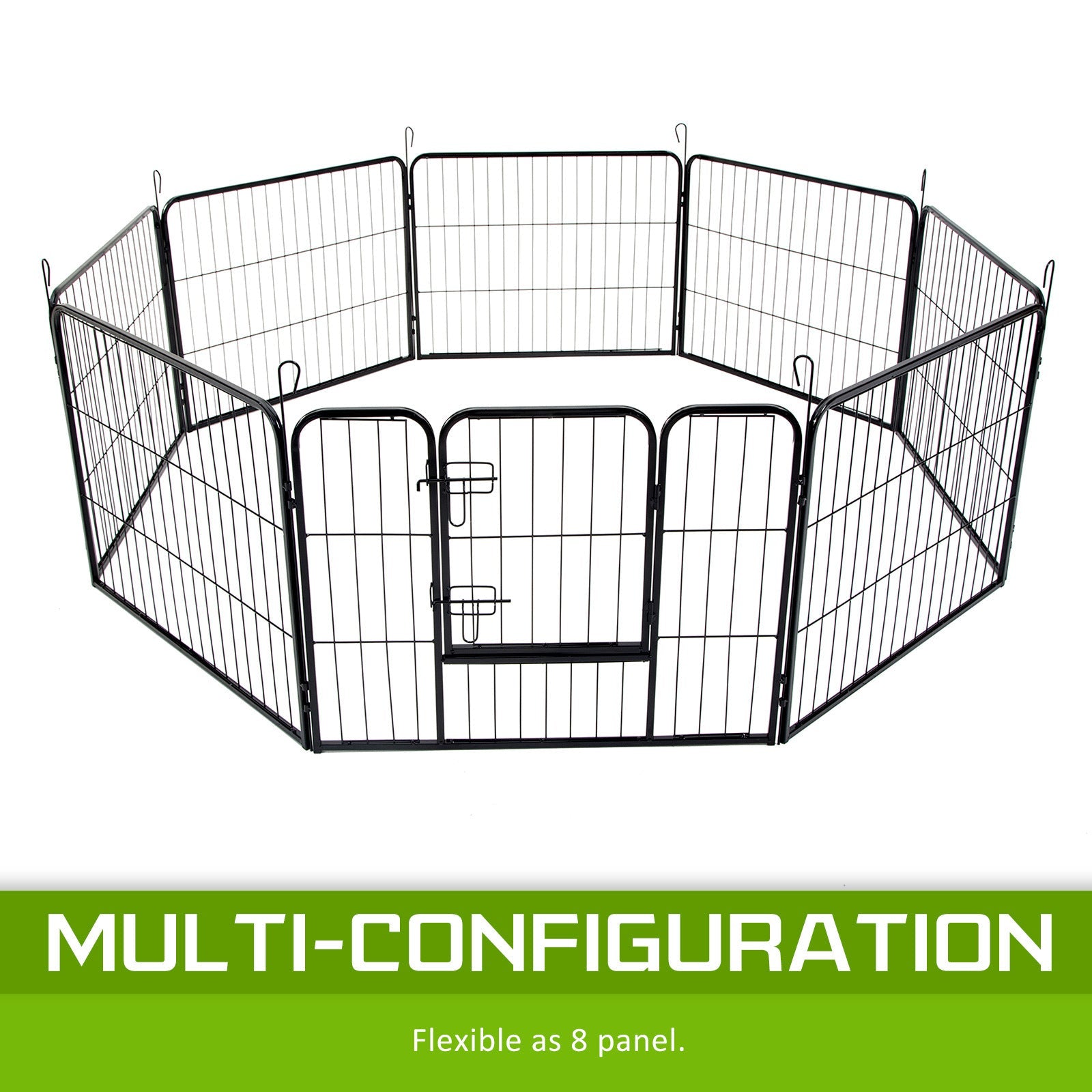 Paw Mate Pet Playpen Heavy Duty 31in 8 Panel Foldable Dog Exercise Enclosure Fence Cage - DogsDomain.com.au