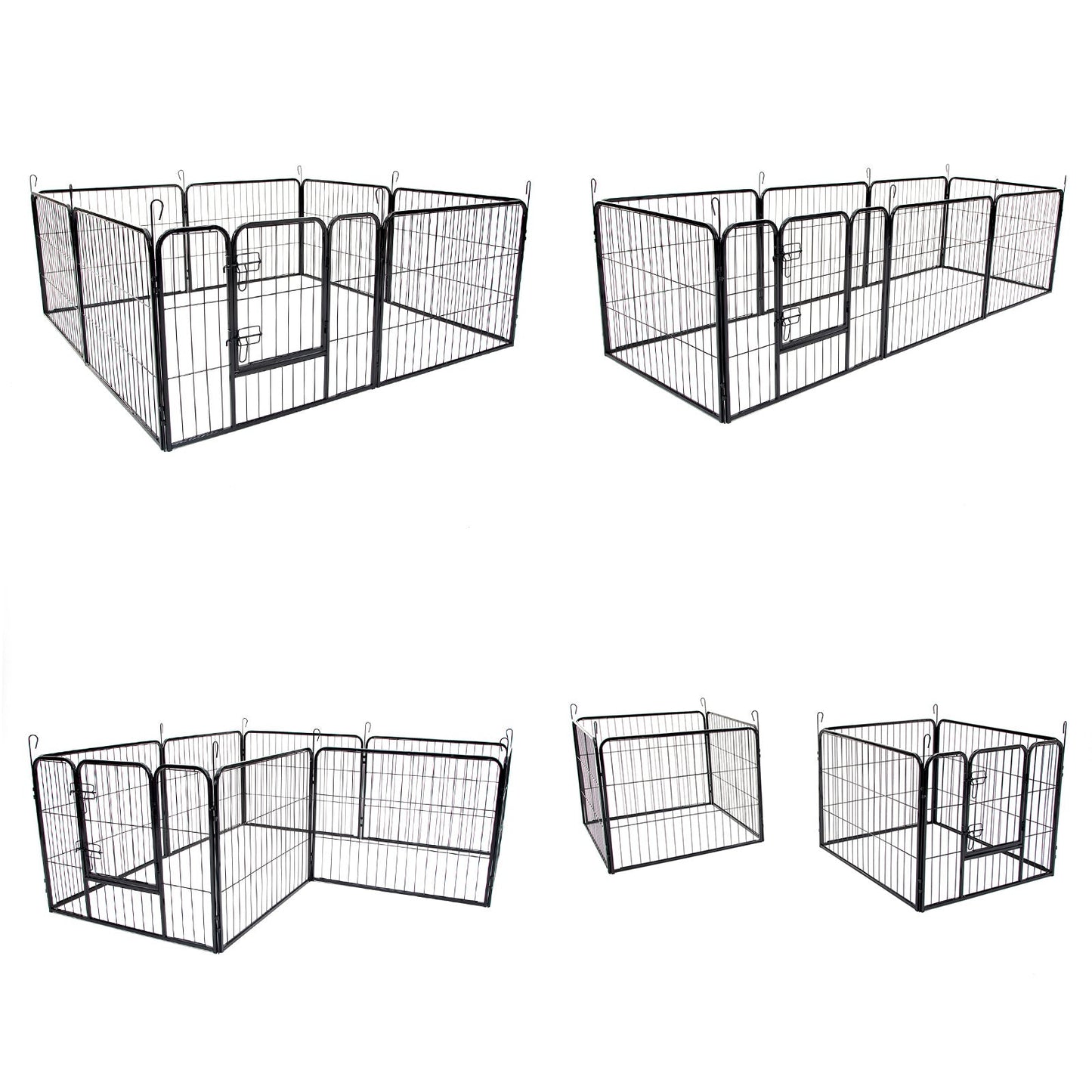 Paw Mate Pet Playpen Heavy Duty 31in 8 Panel Foldable Dog Exercise Enclosure Fence Cage - DogsDomain.com.au