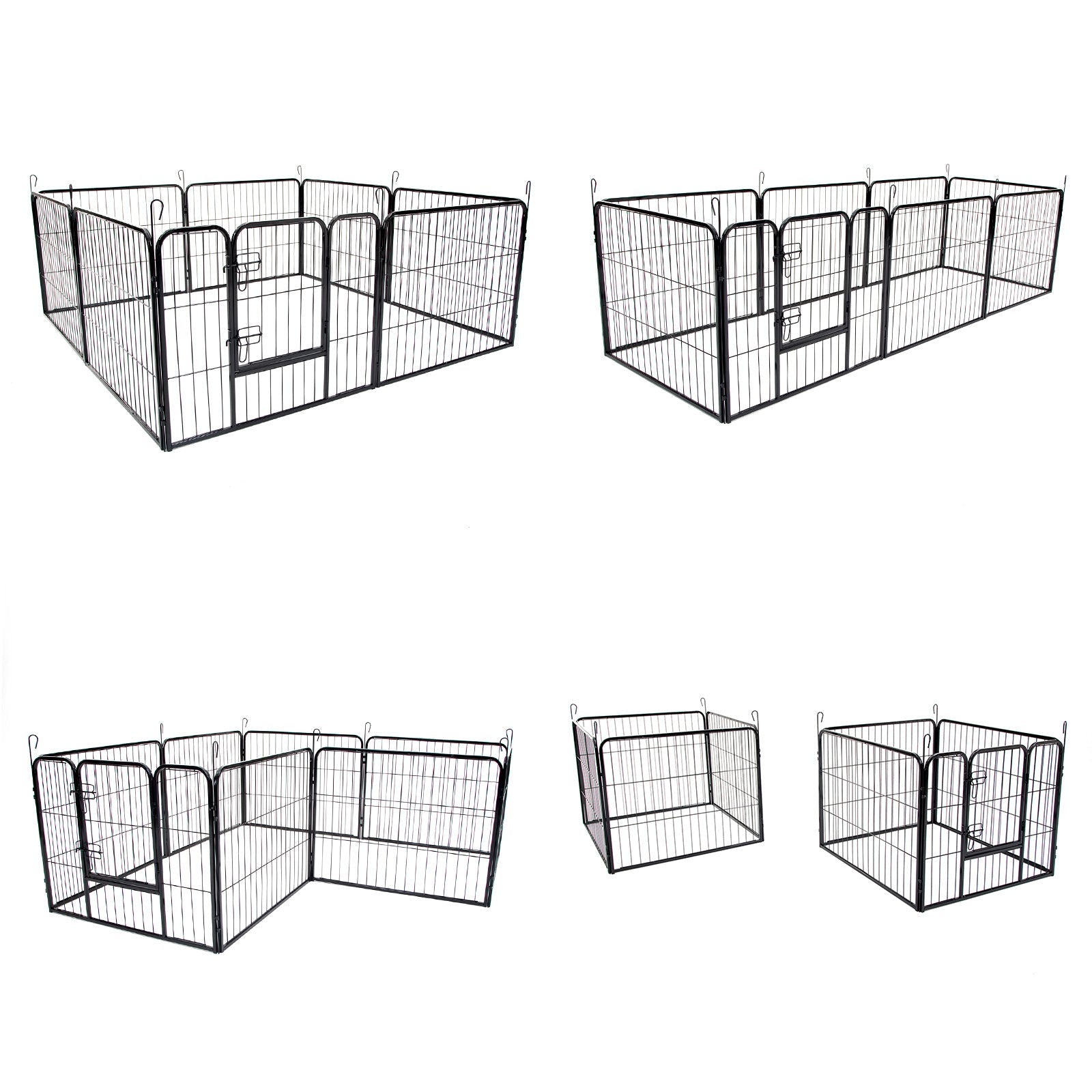 Paw Mate Pet Playpen Heavy Duty 31in 8 Panel Foldable Dog Exercise Enclosure Fence Cage - DogsDomain.com.au