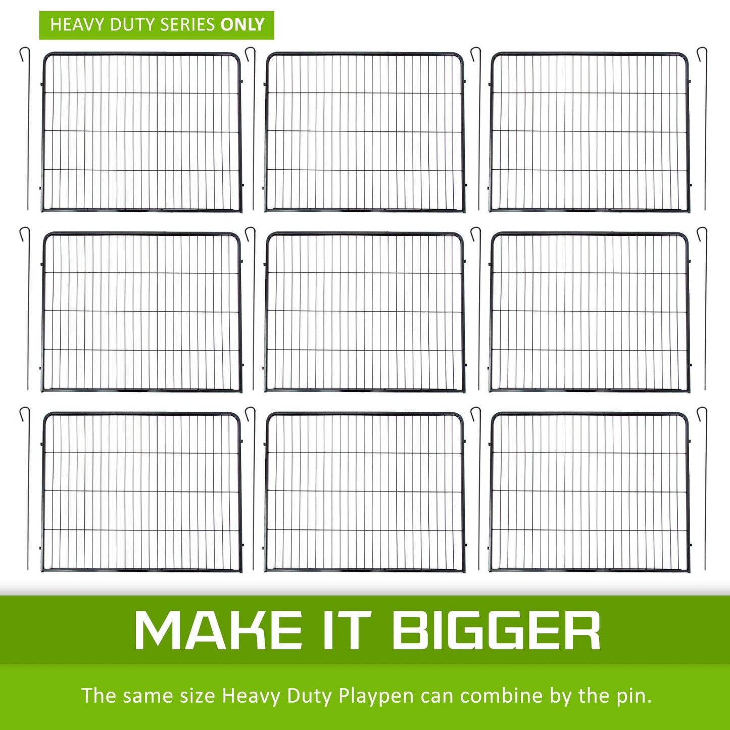 Paw Mate Pet Playpen Heavy Duty 31in 8 Panel Foldable Dog Exercise Enclosure Fence Cage - DogsDomain.com.au