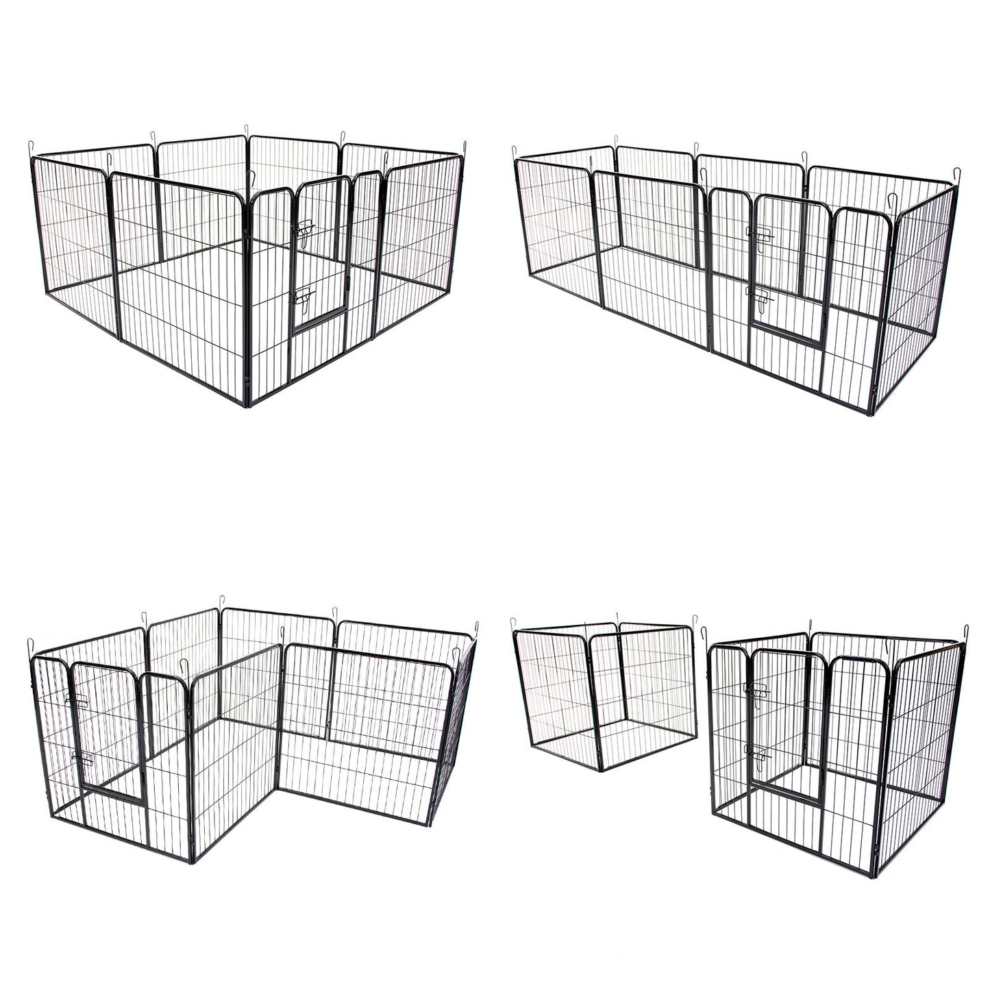 Paw Mate Pet Playpen Heavy Duty 32in 8 Panel Foldable Dog Exercise Enclosure Fence Cage - DogsDomain.com.au
