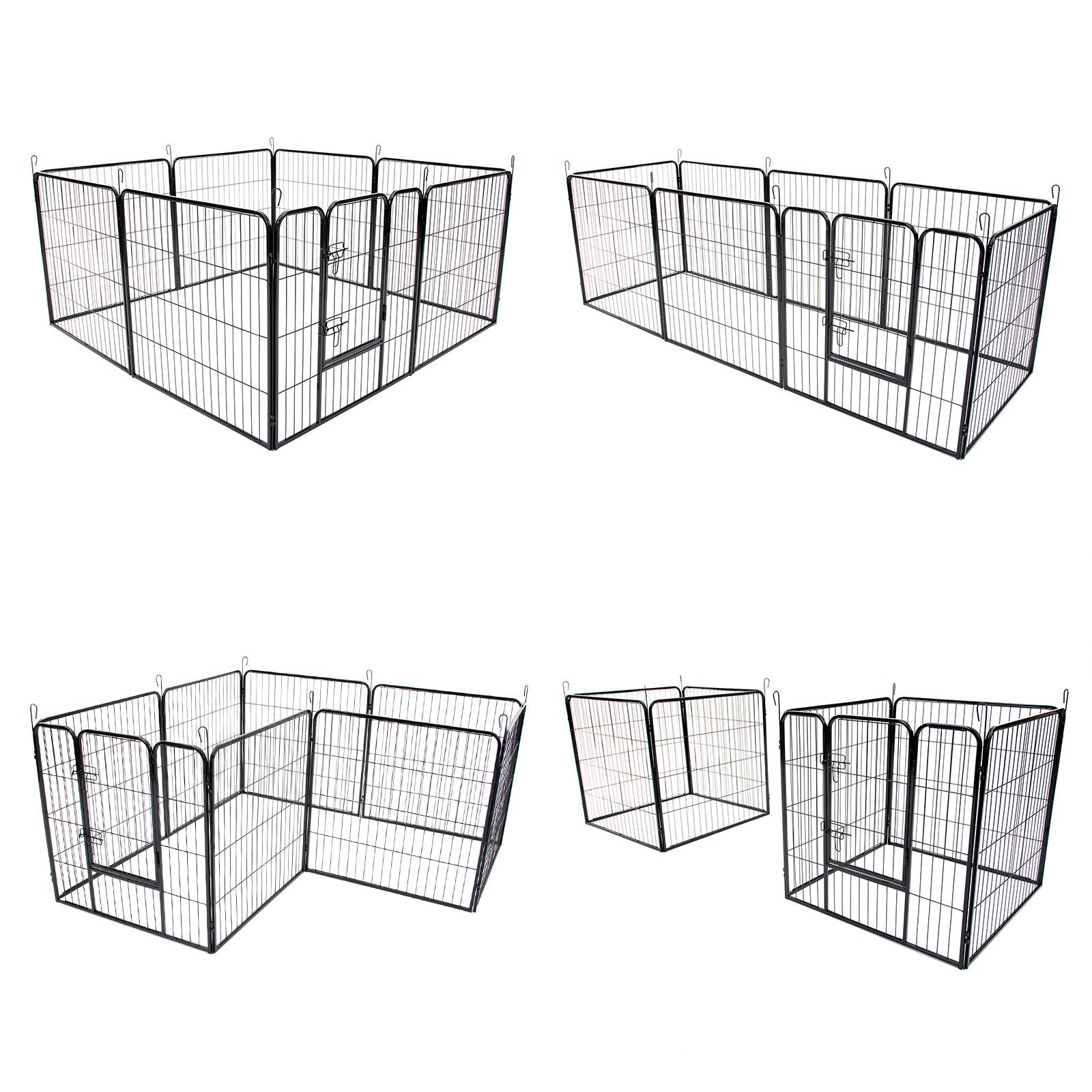 Paw Mate Pet Playpen Heavy Duty 32in 8 Panel Foldable Dog Exercise Enclosure Fence Cage - DogsDomain.com.au