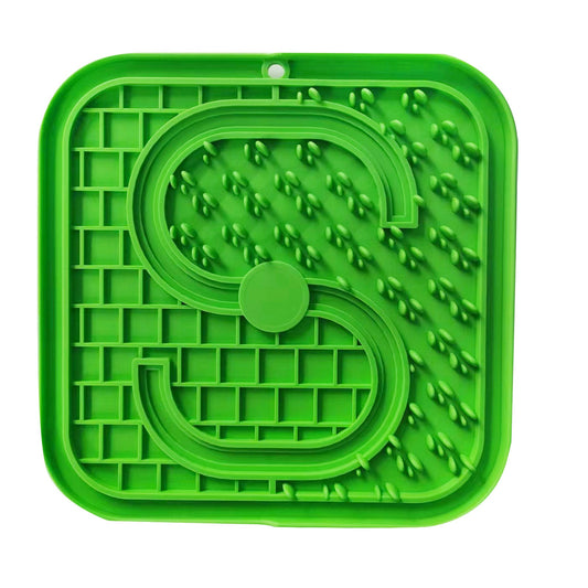 Pawfriends Asphyxia-resistant Silicone Pet Slow Food Mat Licking Mat Grooming Helper Green - DogsDomain.com.au