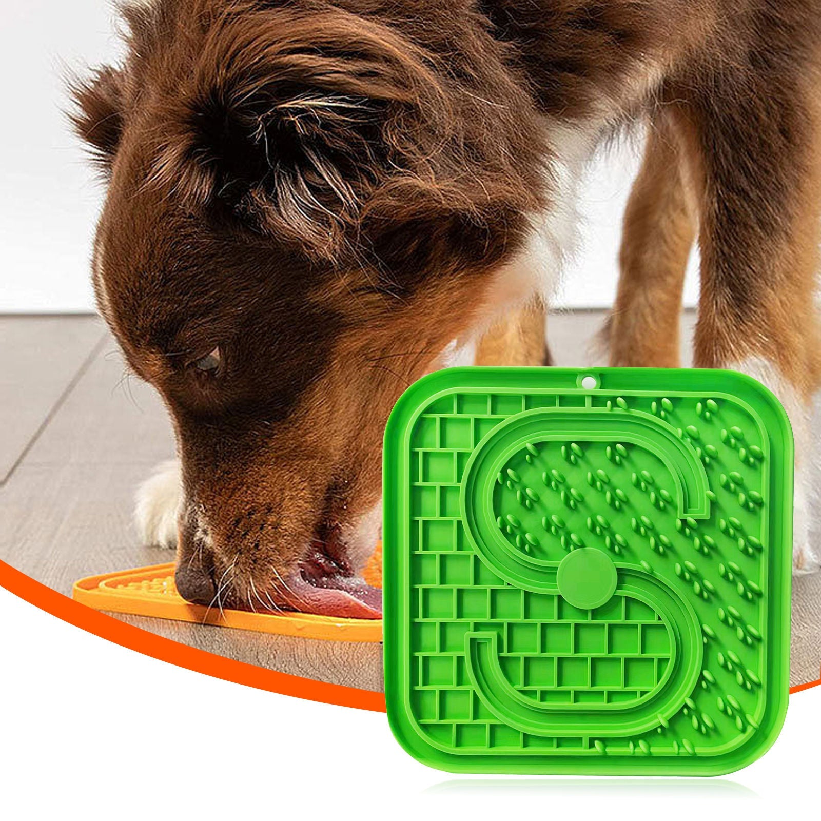 Pawfriends Asphyxia-resistant Silicone Pet Slow Food Mat Licking Mat Grooming Helper Green - DogsDomain.com.au