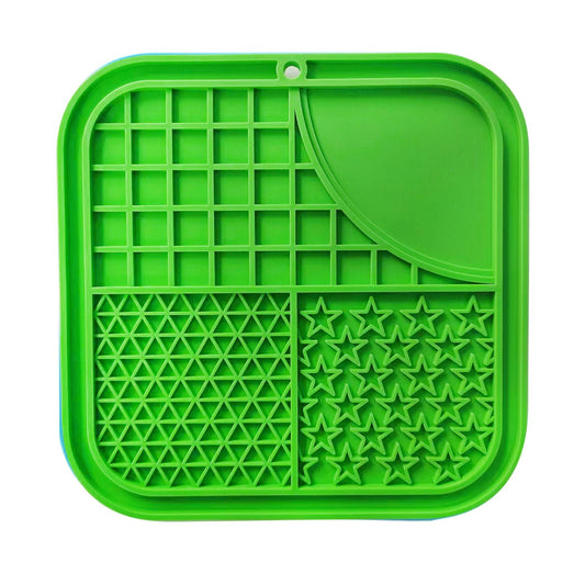 Pawfriends Dog Cat Pet Licking Pad Anti-Anxiety Toy Slow-Feeding Licking Pad Green - DogsDomain.com.au