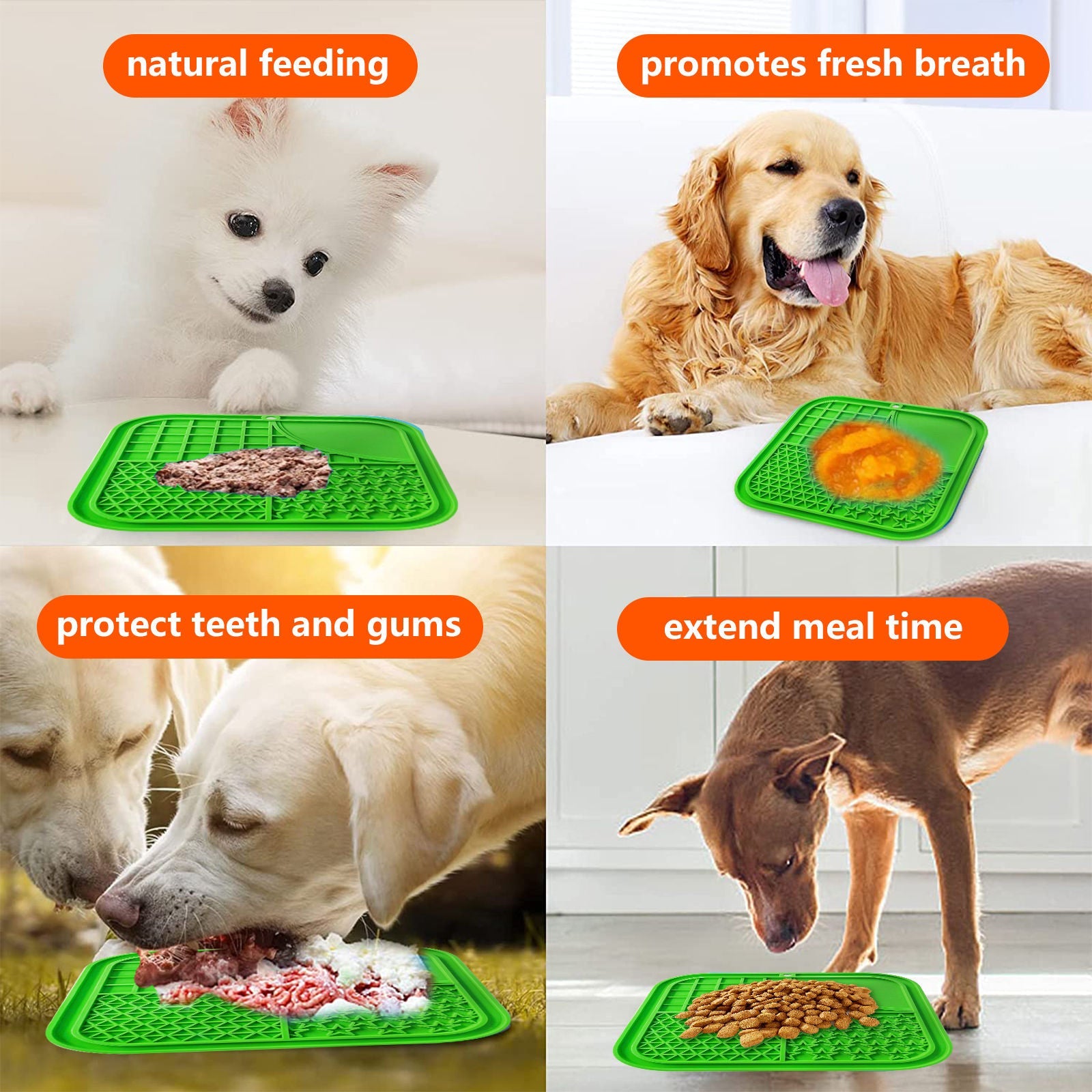 Pawfriends Dog Cat Pet Licking Pad Anti-Anxiety Toy Slow-Feeding Licking Pad Green - DogsDomain.com.au