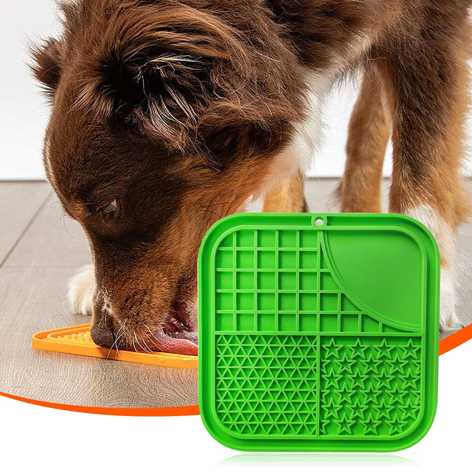 Pawfriends Dog Cat Pet Licking Pad Anti-Anxiety Toy Slow-Feeding Licking Pad Green - DogsDomain.com.au