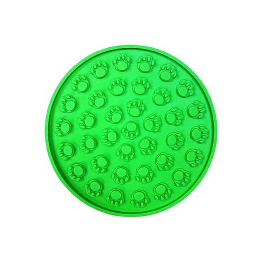 Pawfriends Silicone Dog Cat Pet Licking Pad Anti-Anxiety Slow-Feeding Licking Pad Green - DogsDomain.com.au