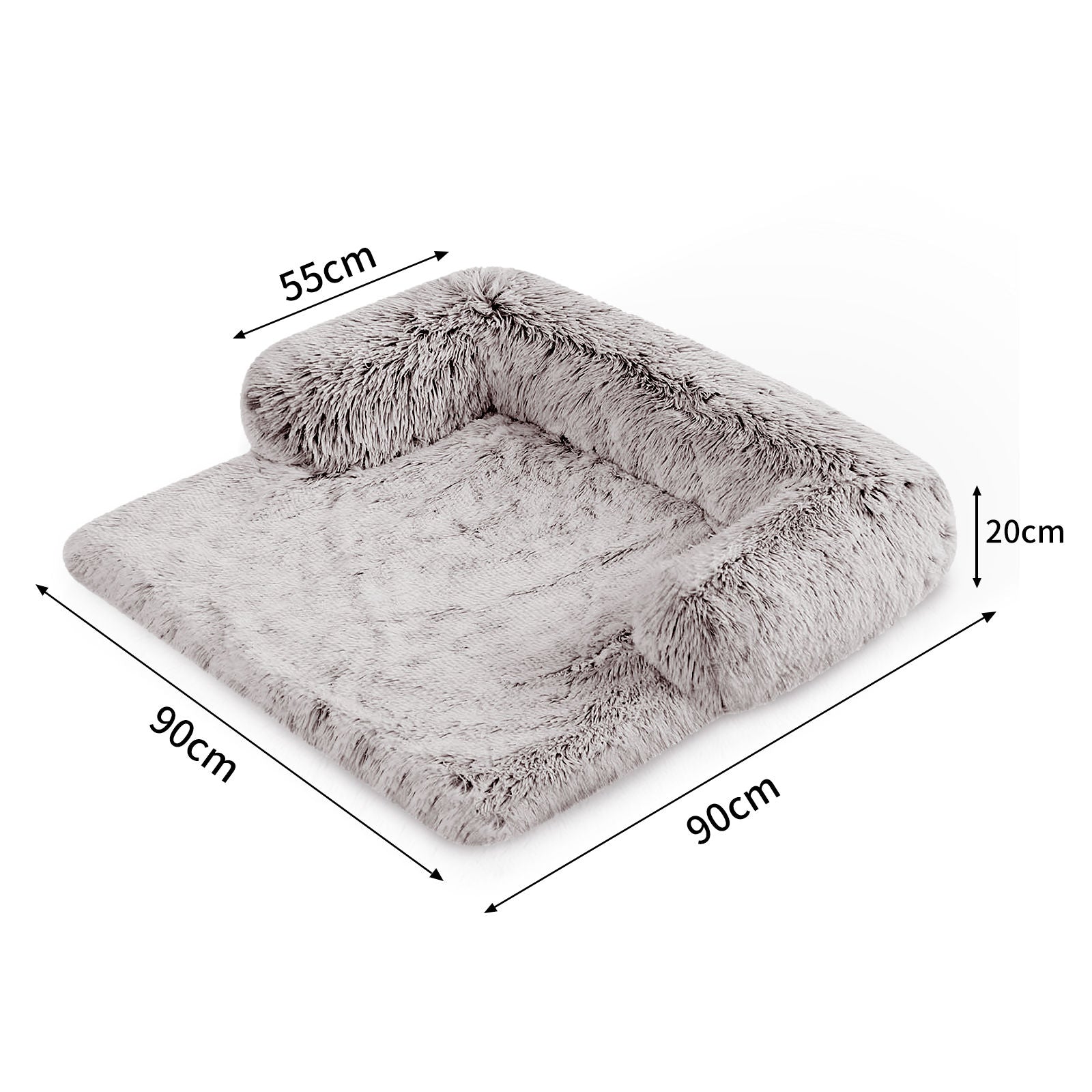 Pet Sofa Bed Dog Calming Sofa Cover Protector Cushion Plush Mat M - DogsDomain.com.au