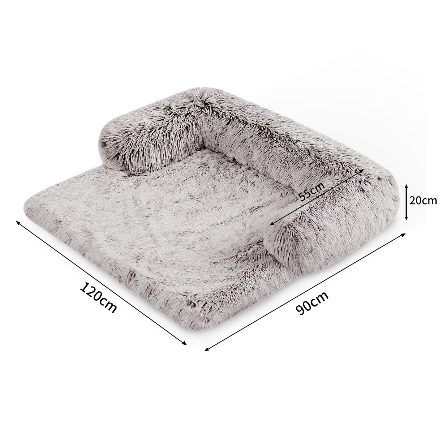 Pet Sofa Bed Dog Calming Sofa Cover Protector Cushion Plush Mat XL - DogsDomain.com.au