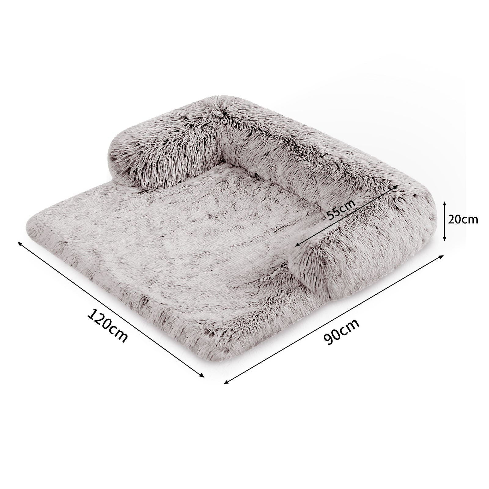 Pet Sofa Bed Dog Calming Sofa Cover Protector Cushion Plush Mat XL - DogsDomain.com.au