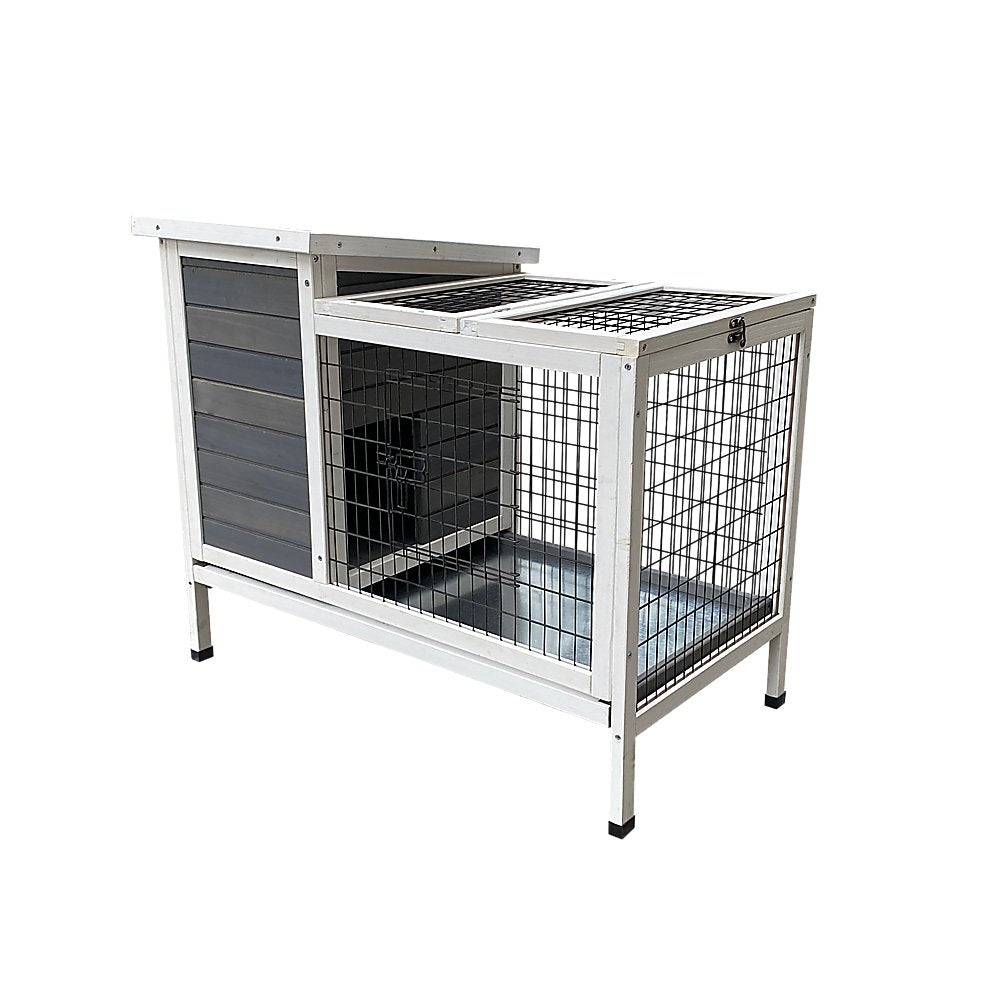 Rabbit Bunny Cage Hutch Pet Cages Enclosure - DogsDomain.com.au