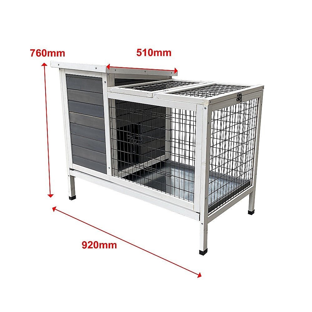 Rabbit Bunny Cage Hutch Pet Cages Enclosure - DogsDomain.com.au
