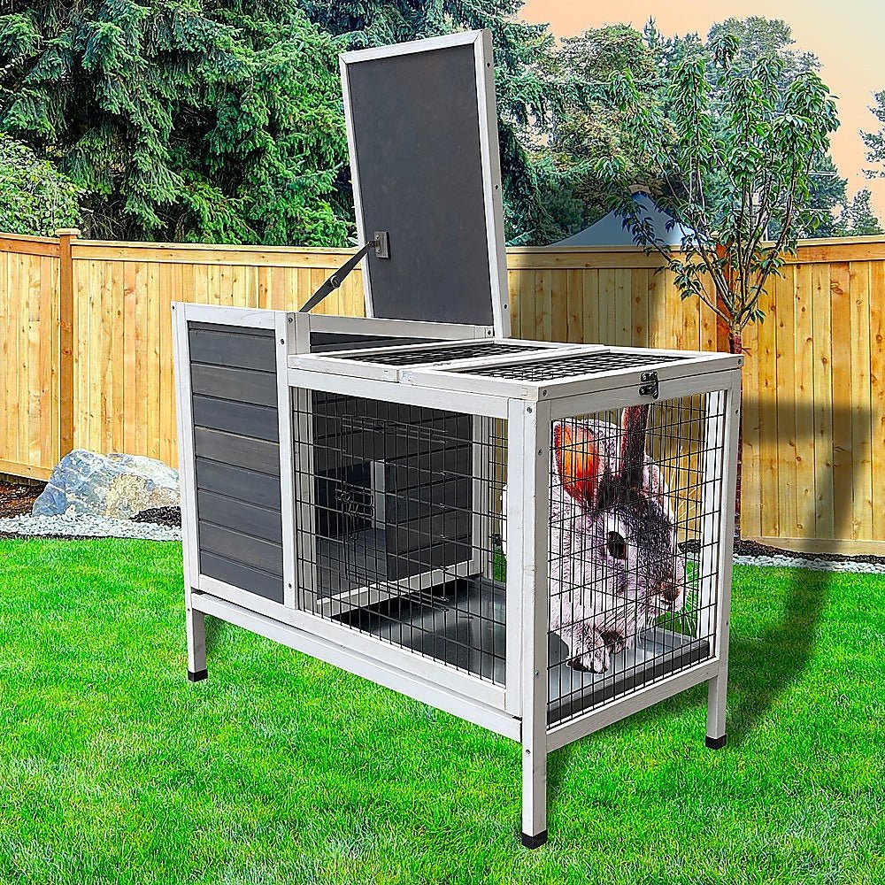 Rabbit Bunny Cage Hutch Pet Cages Enclosure - DogsDomain.com.au