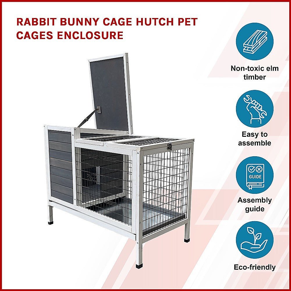 Rabbit Bunny Cage Hutch Pet Cages Enclosure - DogsDomain.com.au
