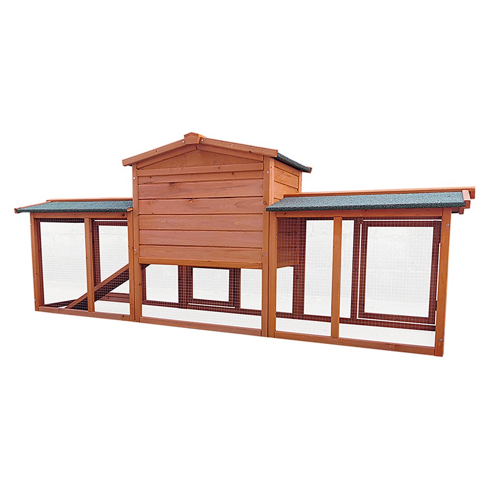 Rabbit Hutch Hutches Large Metal Run Wooden Cage Chicken Coop Guinea Pig - DogsDomain.com.au