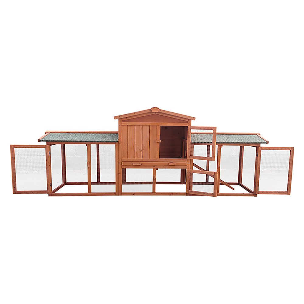 Rabbit Hutch Hutches Large Metal Run Wooden Cage Chicken Coop Guinea Pig - DogsDomain.com.au
