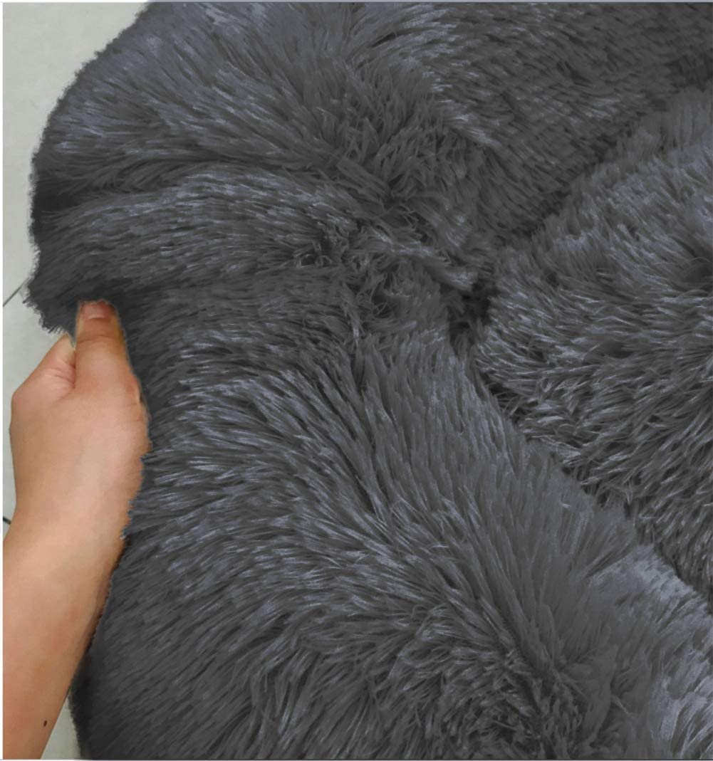 Soft Dog Bed Round Washable Plush Pet Kennel Cat Bed Mat Sofa Large 70cm - DogsDomain.com.au