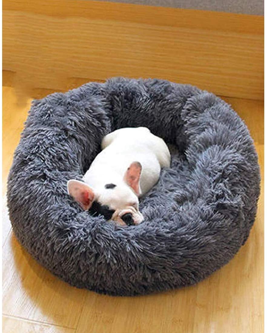Soft Dog Bed Round Washable Plush Pet Kennel Cat Bed Mat Sofa Large 70cm - DogsDomain.com.au