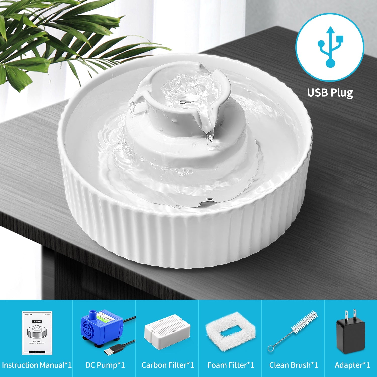 YES4PETS 16 x Pet Dog Cat Fountain Filter Replacement Activated Carbon Exchange Filtration System Automatic Water Dispenser Compatible - DogsDomain.com.au