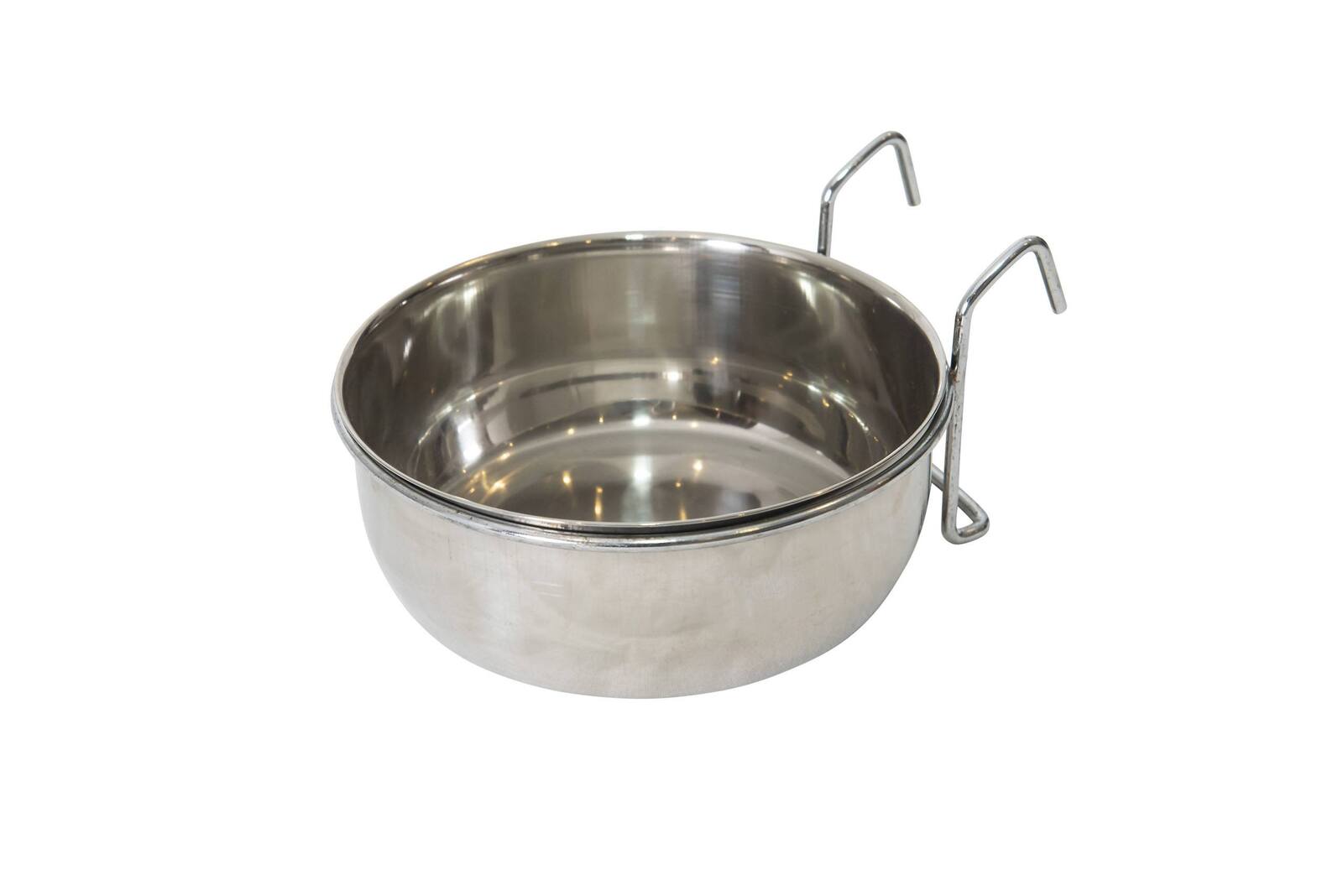 YES4PETS 2 x Stainless Steel Pet Rabbit Bird Dog Cat Water Food Bowl Feeder Chicken Poultry Coop Cup 887ml - DogsDomain.com.au