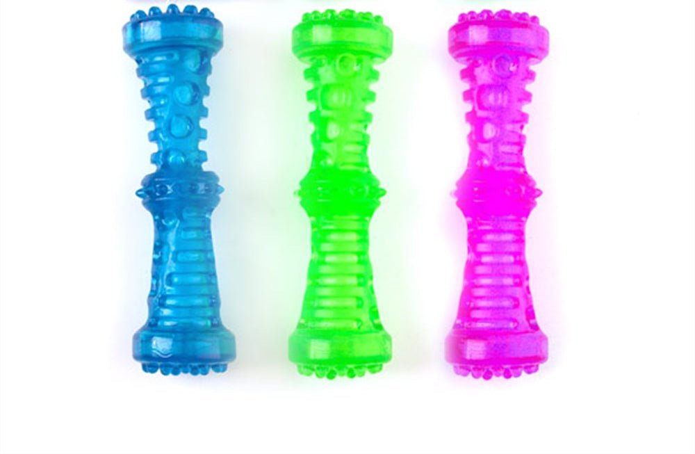 YES4PETS 3x Dog Puppy Squeaky Toy Fetch Stick w Squeak 18cm 3 Asstd Colours - DogsDomain.com.au