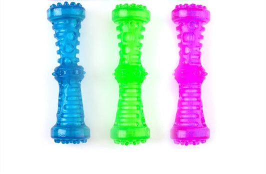 YES4PETS 3x Dog Puppy Squeaky Toy Fetch Stick w Squeak 18cm 3 Asstd Colours - DogsDomain.com.au