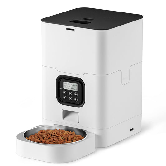YES4PETS 6L Automatic Digital Pet Dog Cat Feeder Food Bowl Dispenser - DogsDomain.com.au