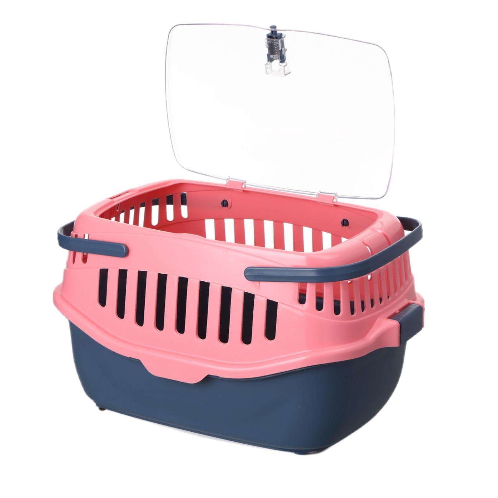 YES4PETS Medium Dog Cat Crate Pet Rabbit Guinea Pig Ferret Carrier Cage With Mat-Pink - DogsDomain.com.au
