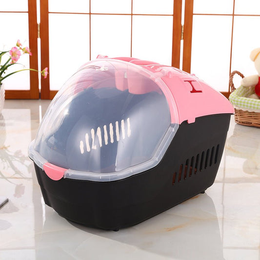 YES4PETS Medium Portable Travel Dog Cat Crate Pet Carrier Cage Comfort With Mat-Pink - DogsDomain.com.au