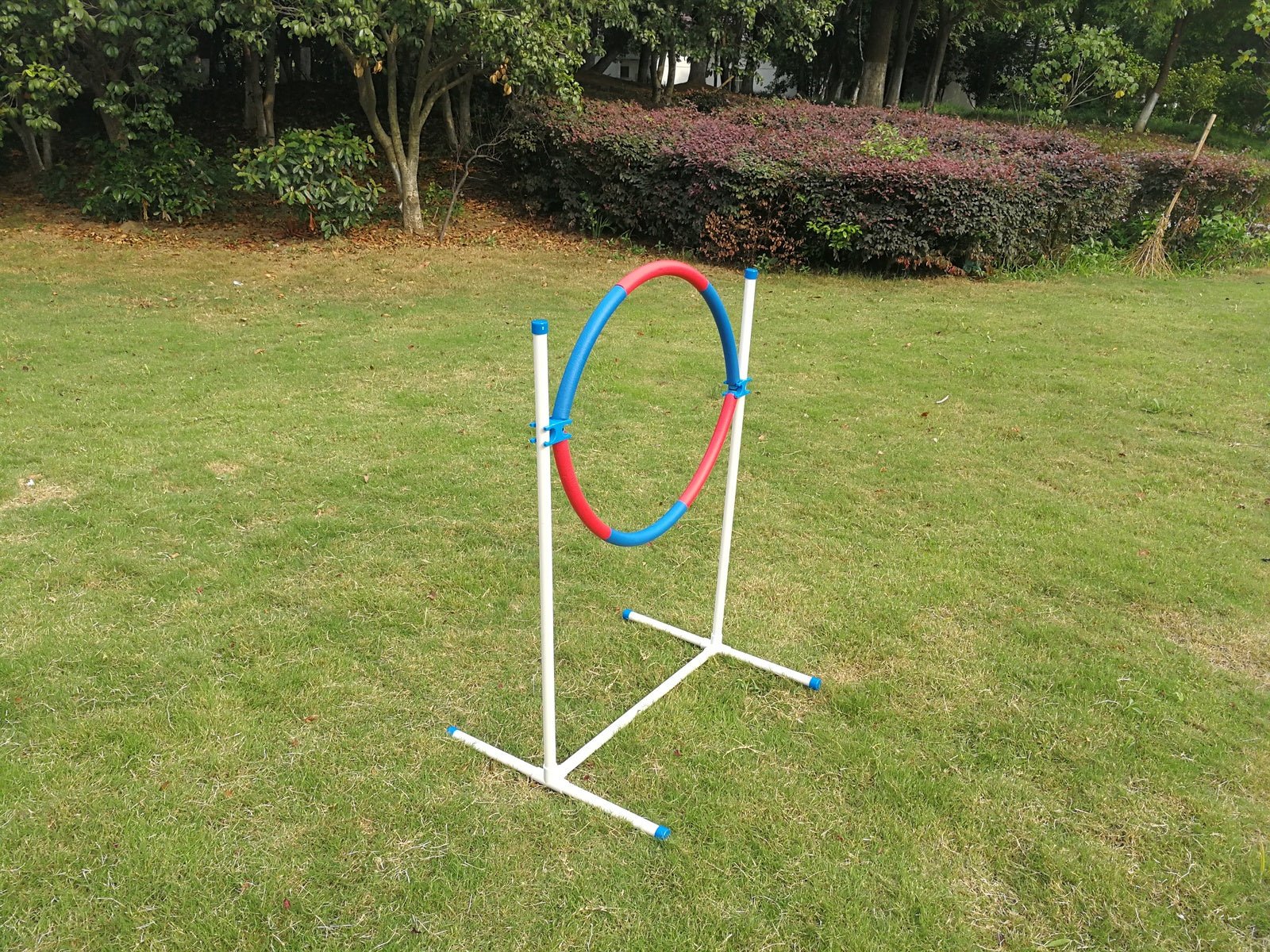 YES4PETS Portable Adjustable Dog Puppy Training Practice Jump Tyre Agility Post - DogsDomain.com.au