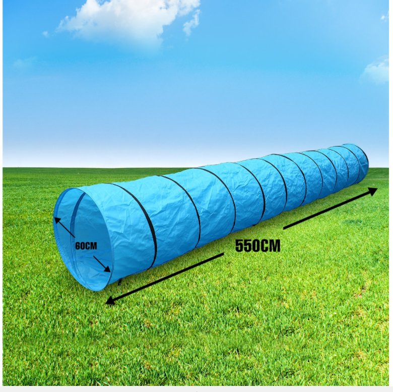 YES4PETS Portable Pet Dog Agility Training Exercise Cat Tunnel Chute with Carry Bag 5.5M - DogsDomain.com.au