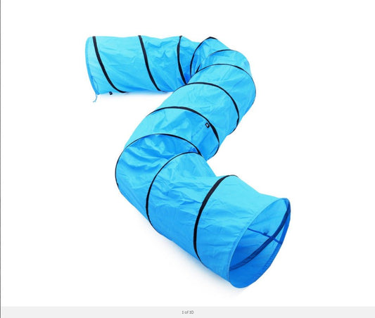 YES4PETS Portable Pet Dog Agility Training Exercise Cat Tunnel Chute with Carry Bag 5.5M - DogsDomain.com.au